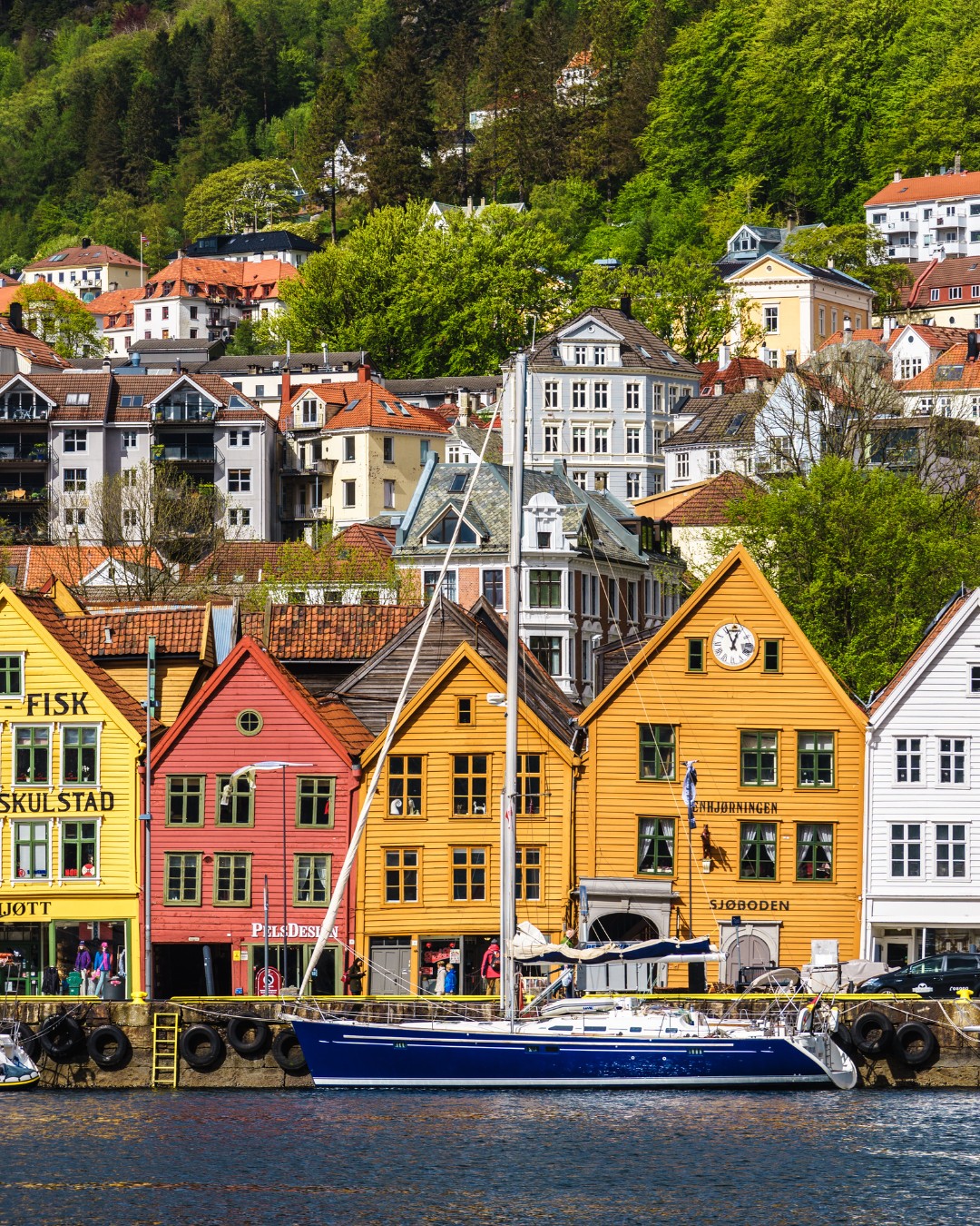 maisons typiques colorées bergen norvège