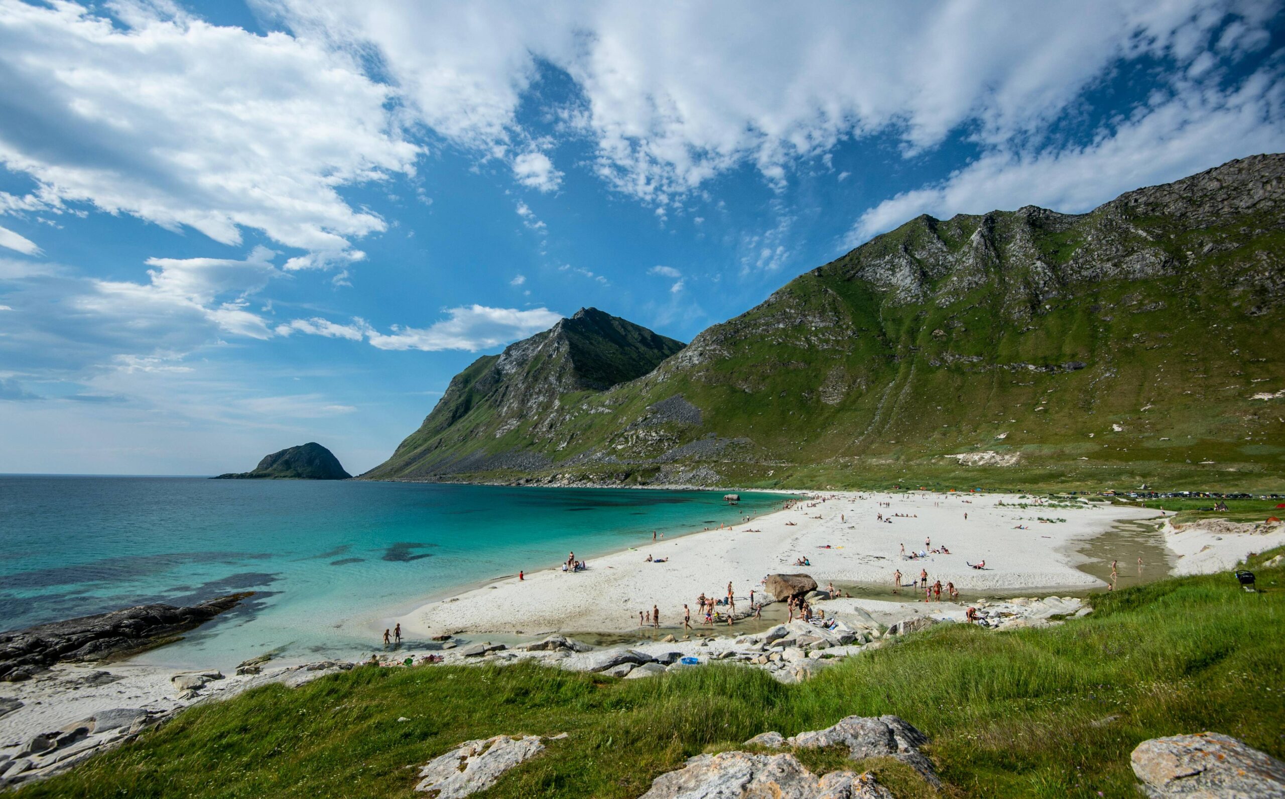 plage Haukland Norvège