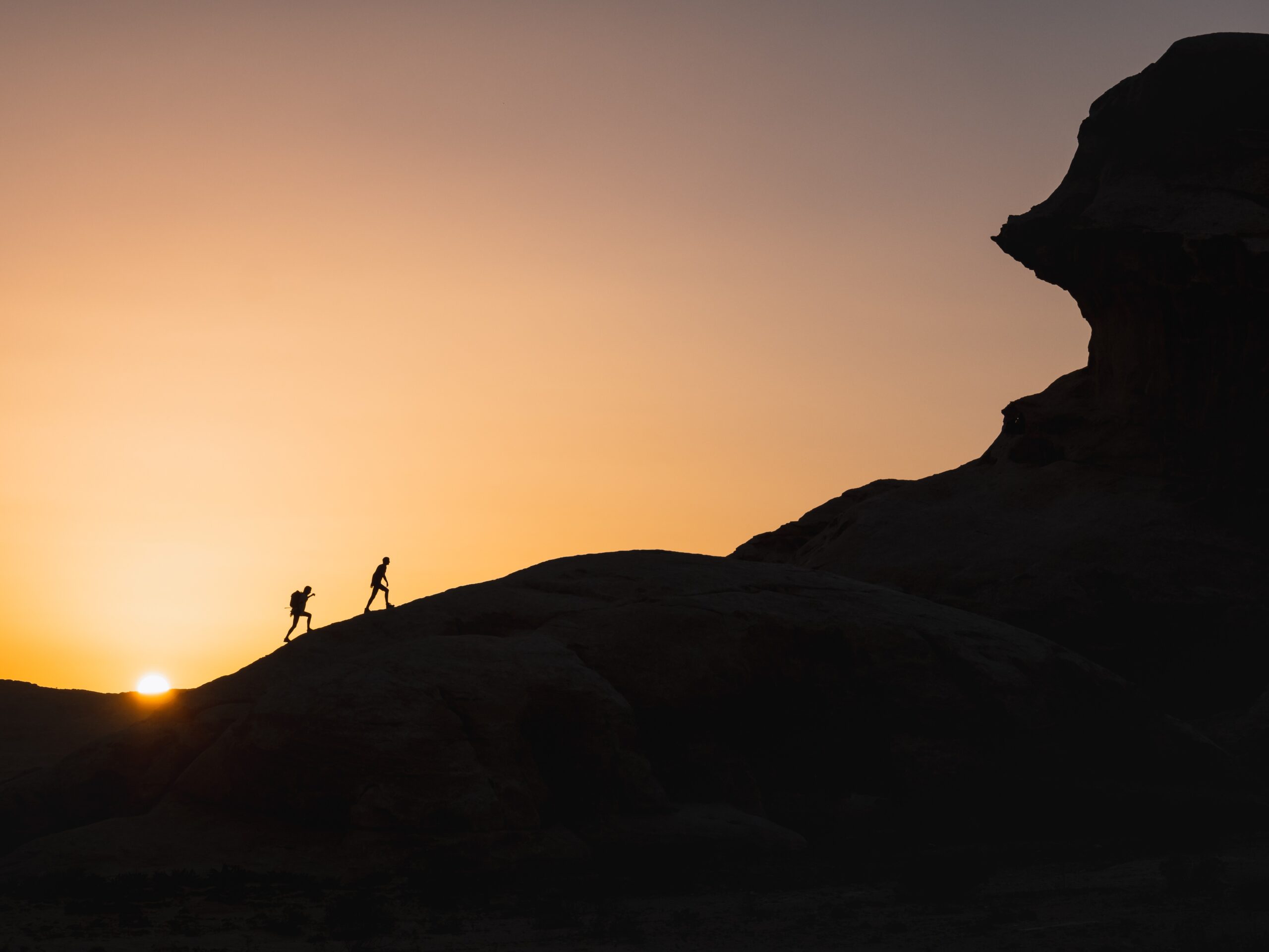 coucher du soleil dune désert wadi rum jordanie