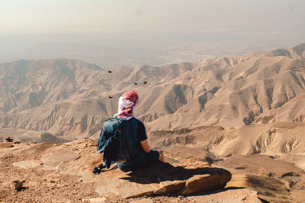 randonner dans le desert de Jordanie