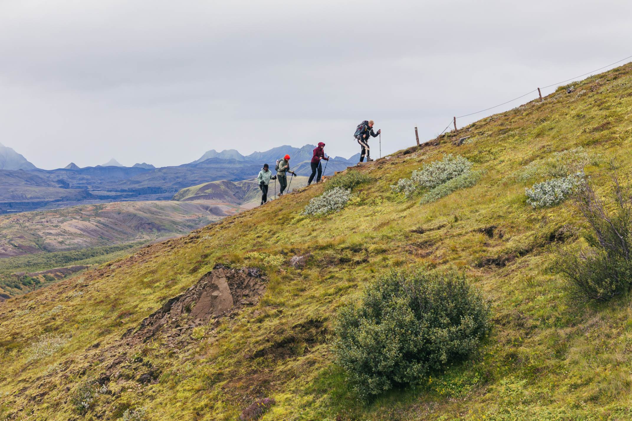 Voyage de groupe sur le sentier du Laugavegur