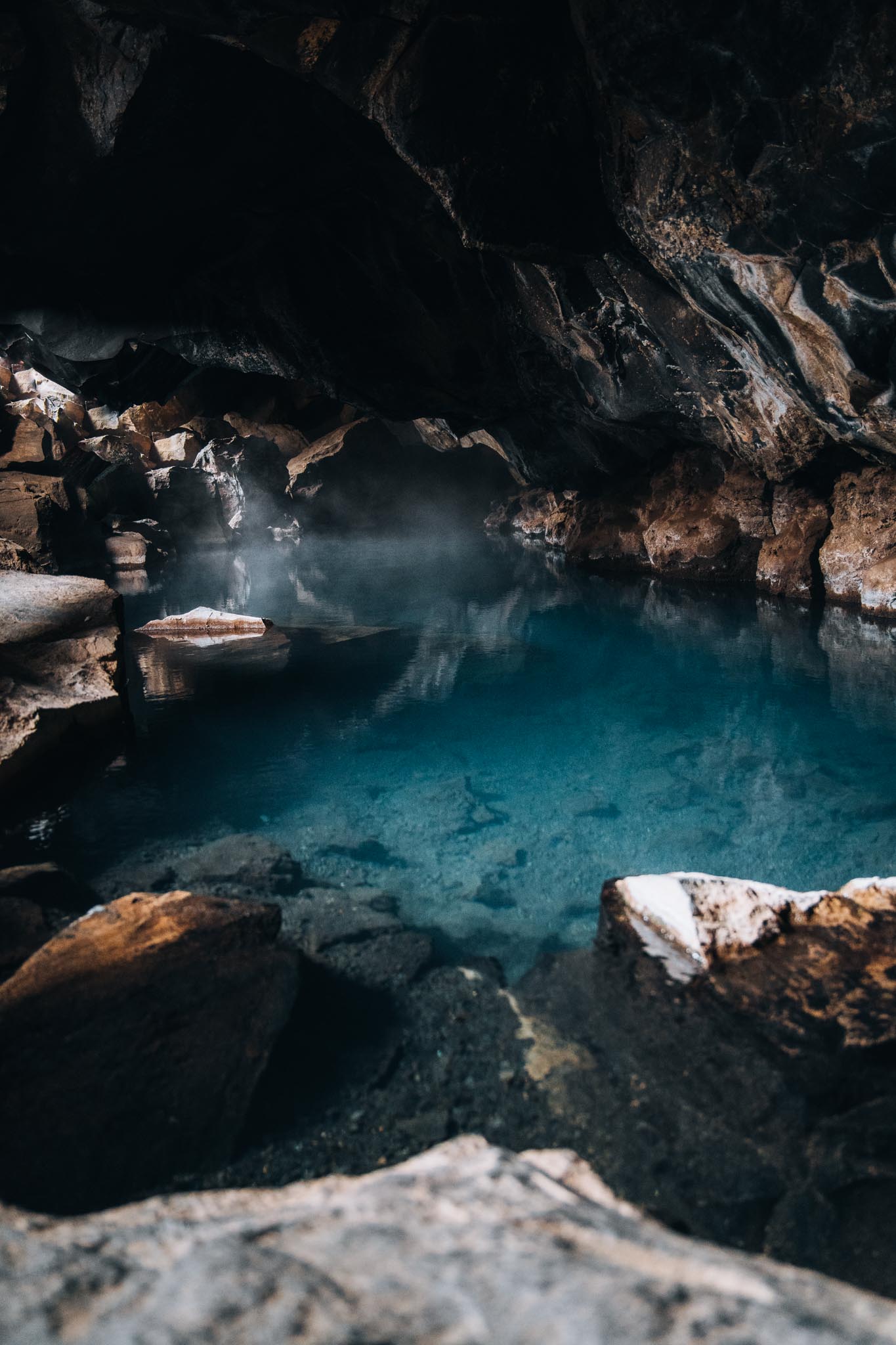 Photo d'une grotte lors d'un voyage en Islande