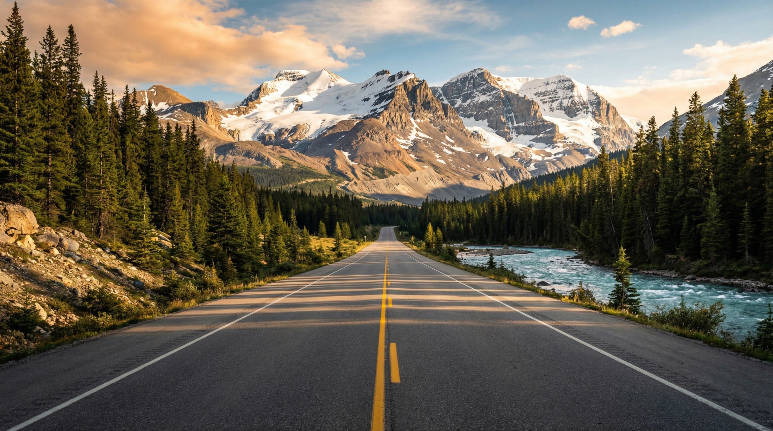 Route Icefields Parkway canada été